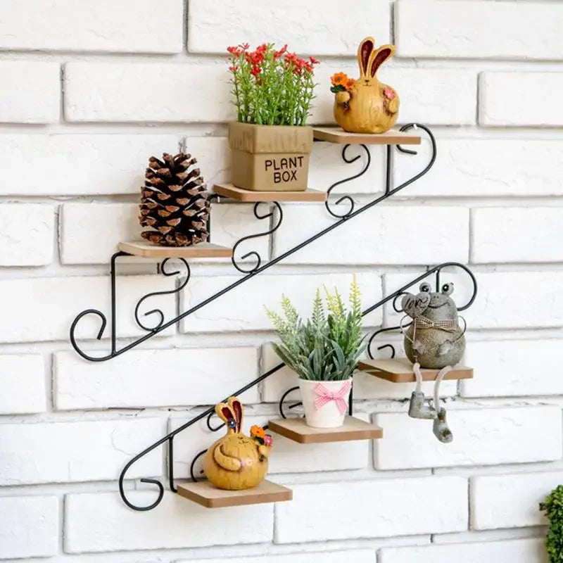 Retro Staircase Wall Shelf