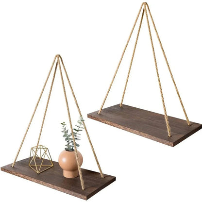 Swing Hanging Rope Floating Shelves