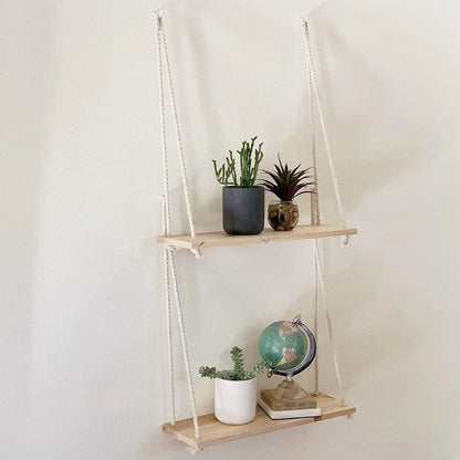 Swing Hanging Rope Floating Shelves