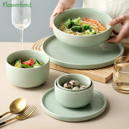 Glaze Ceramic Tableware Set