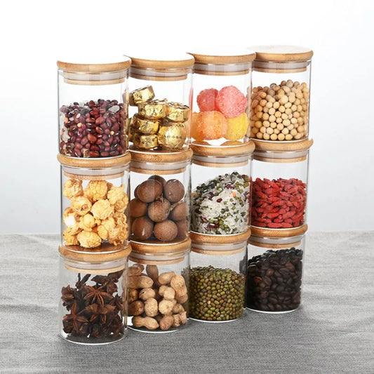 Square/Round Glass Food Storage Containers with 12 Pcs