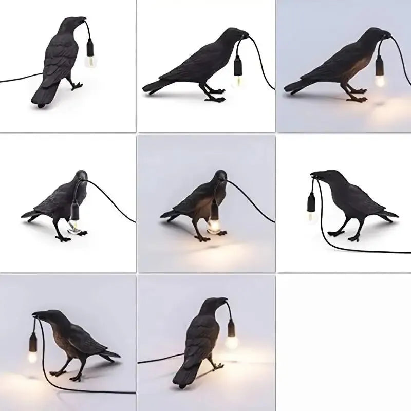 Gothic Raven Lamp