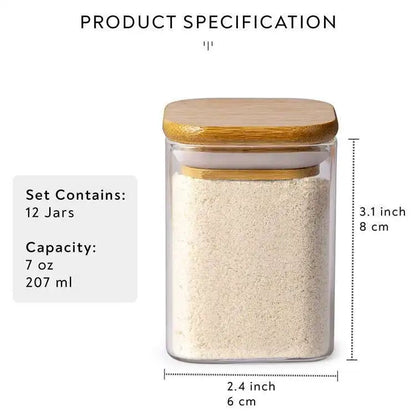 Square/Round Glass Food Storage Containers with 12 Pcs