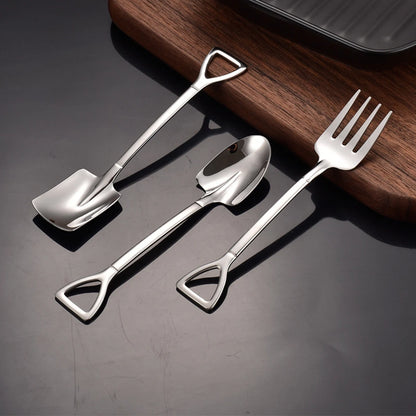 Stainless steel square spade fork in 9 pcs