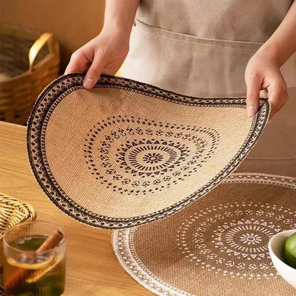 Round Placemat Table Non-Slip Jute Mats