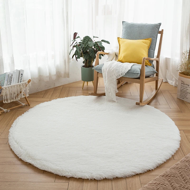 Plush Round Rug Carpets