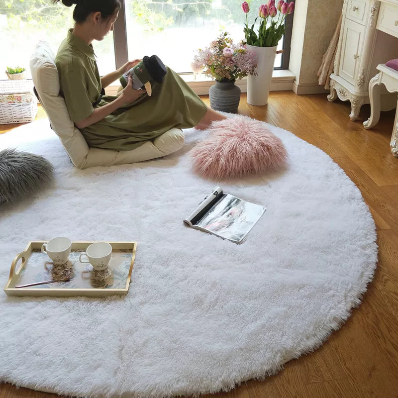 Plush Round Rug Carpets