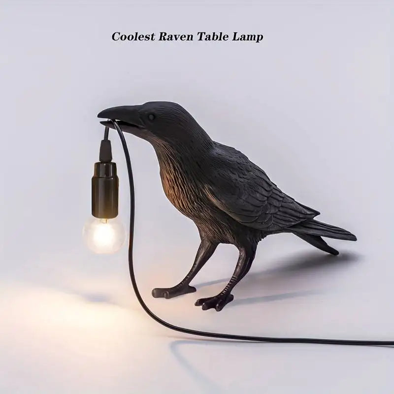 Gothic Raven Lamp