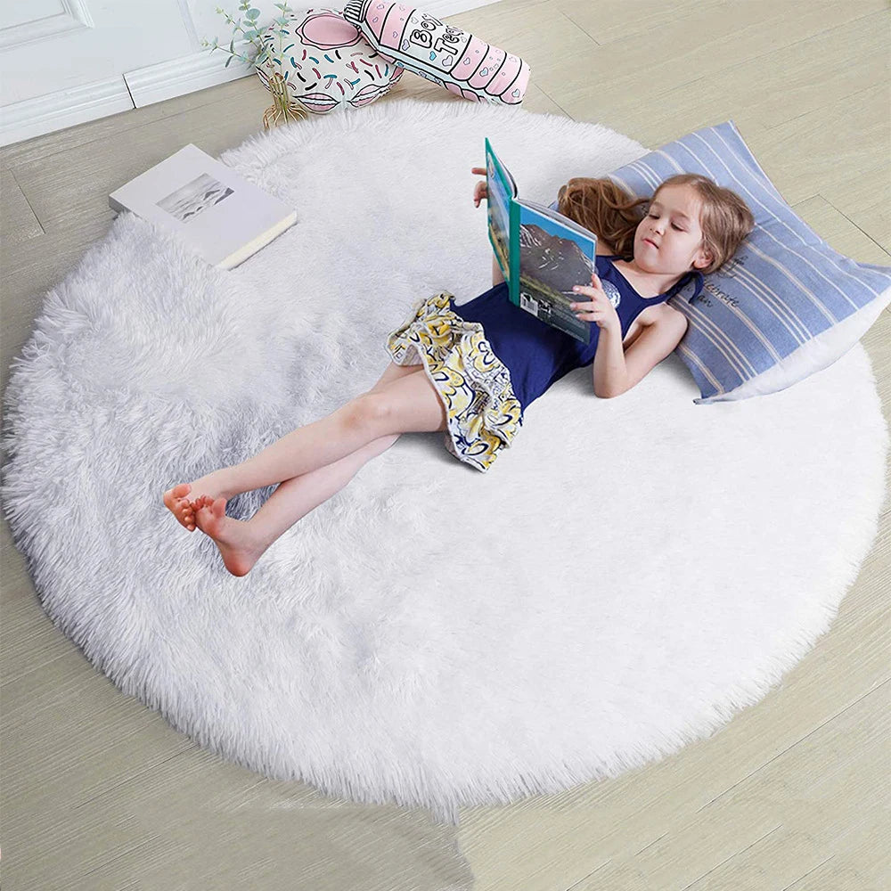 Plush Round Rug Carpets