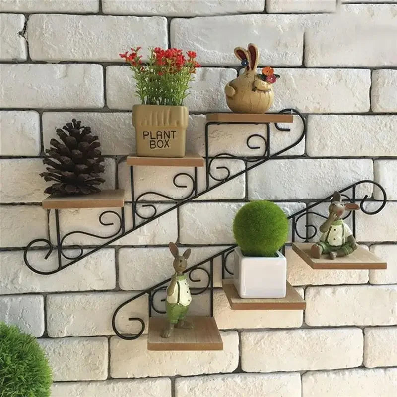 Retro Staircase Wall Shelf